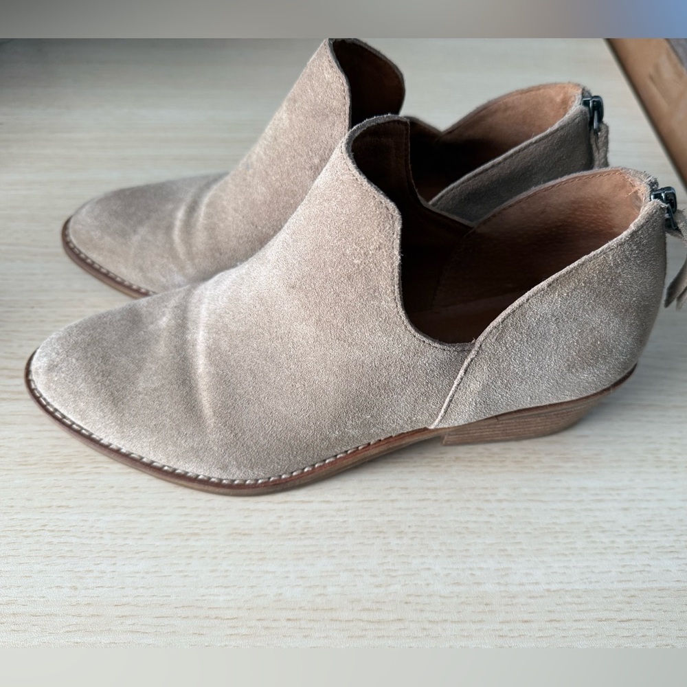 Taupe Lucky Brand Booties, Size 9.5